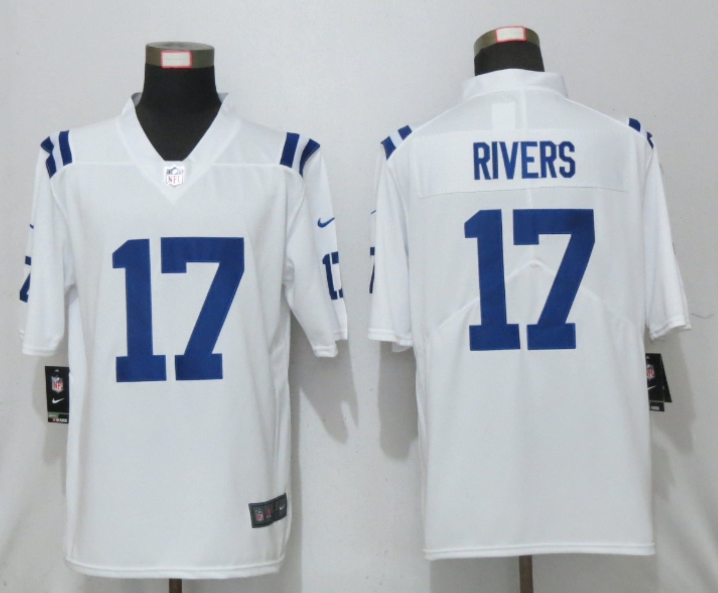 Men New Nike Indianapolis Colts #17 Rivers White 2020 Vapor Untouchable Limited Player